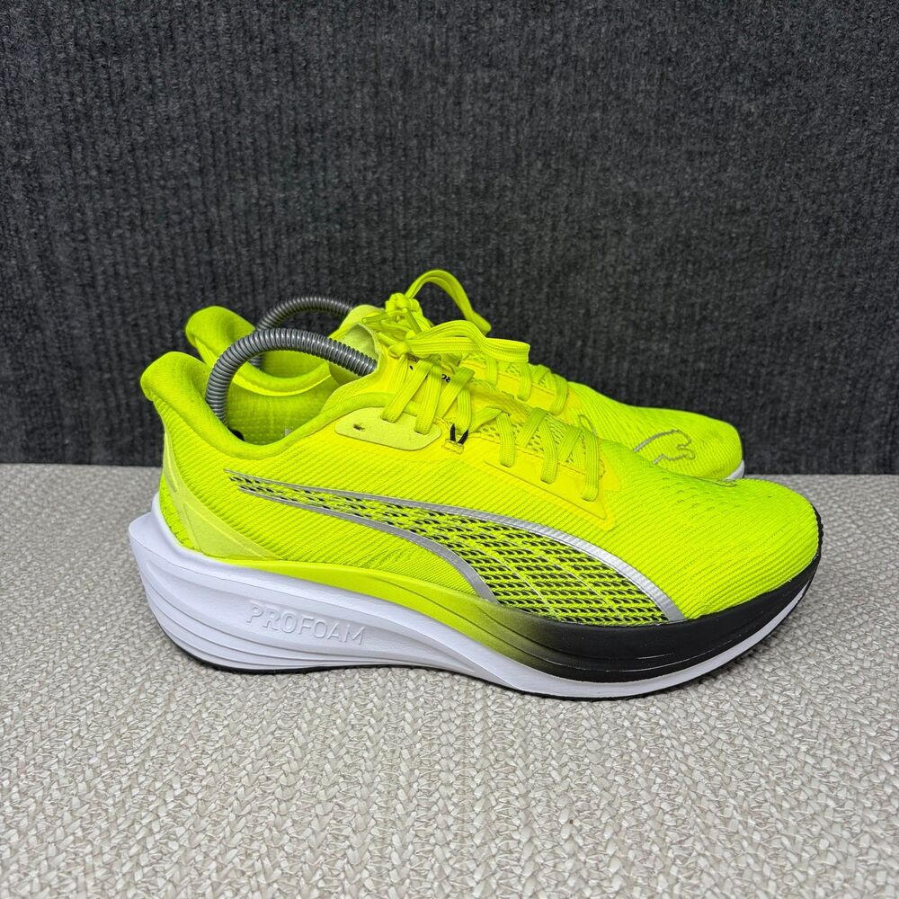 PUMA Darter Pro Yellow Alert Neon Black Athletic Running Shoes Mens 8 310152-13